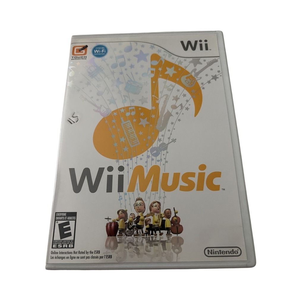 Nintendo Wii Music Video Game Rhythm Family Fun White Case Manual 2008